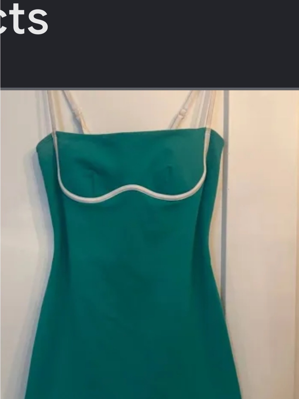 ALO Yoga Teal Mini Dress with White Piping
